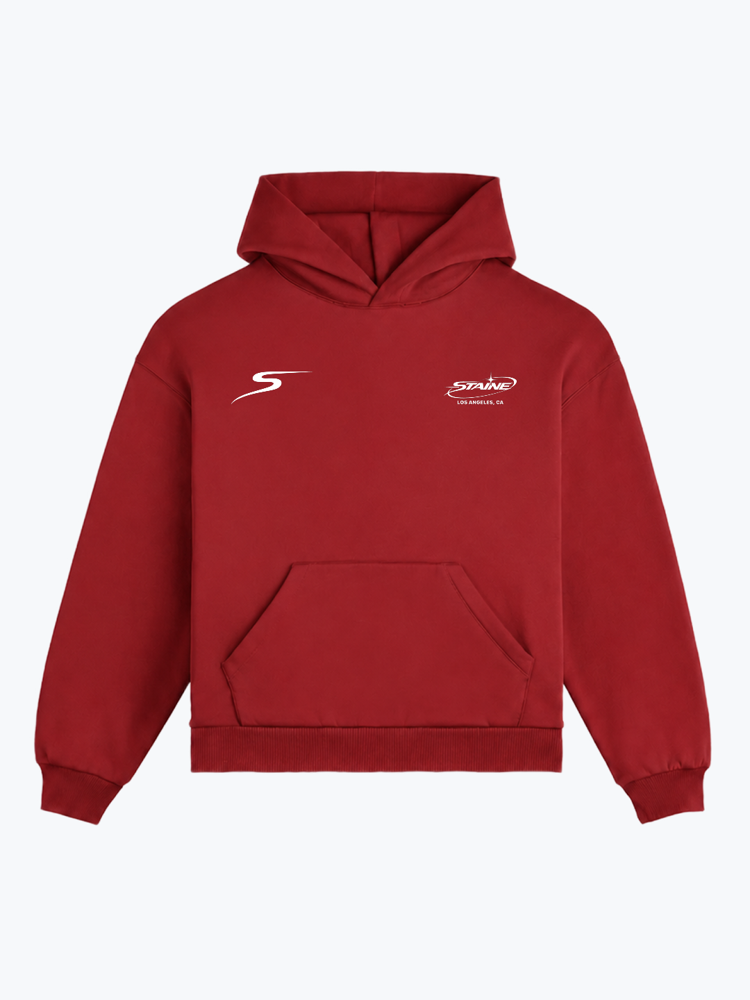 "8 STACK" OVERSIZED HOODIE - RED