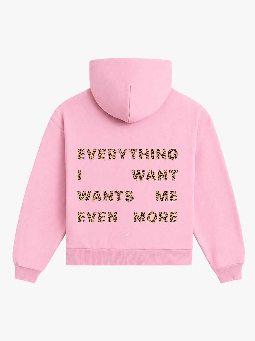 "MUTUAL DESIRE" OVERSIZED LEOPARD HOODIE - PINK