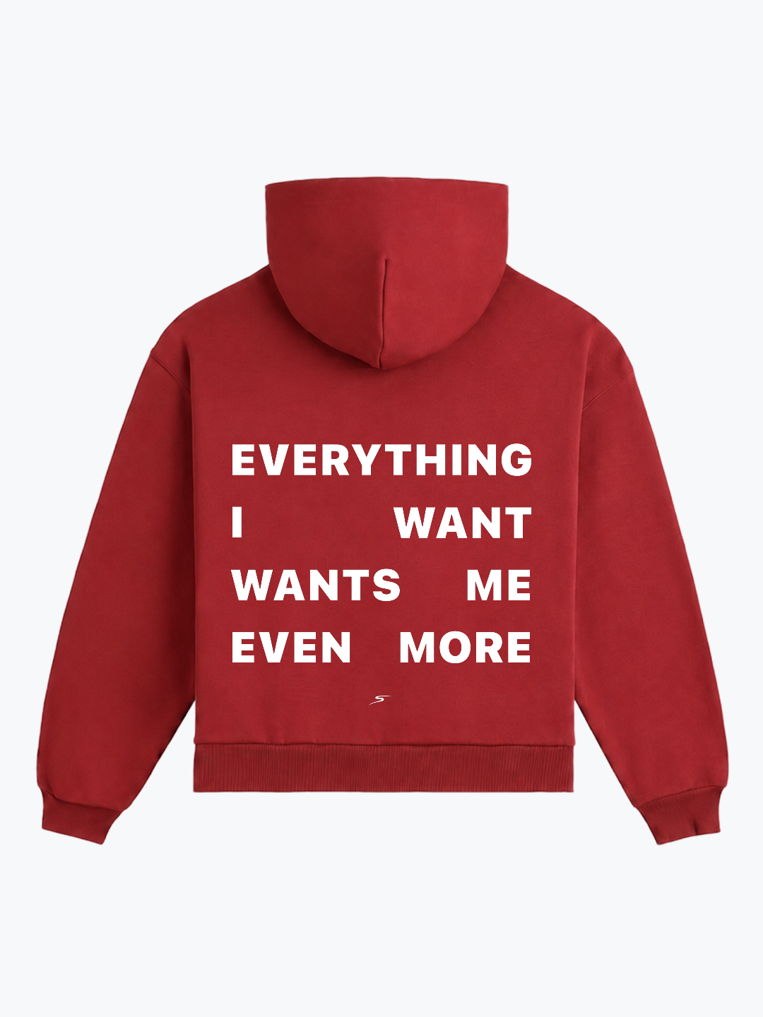 "MUTUAL DESIRE" OVERSIZED HOODIE - RED