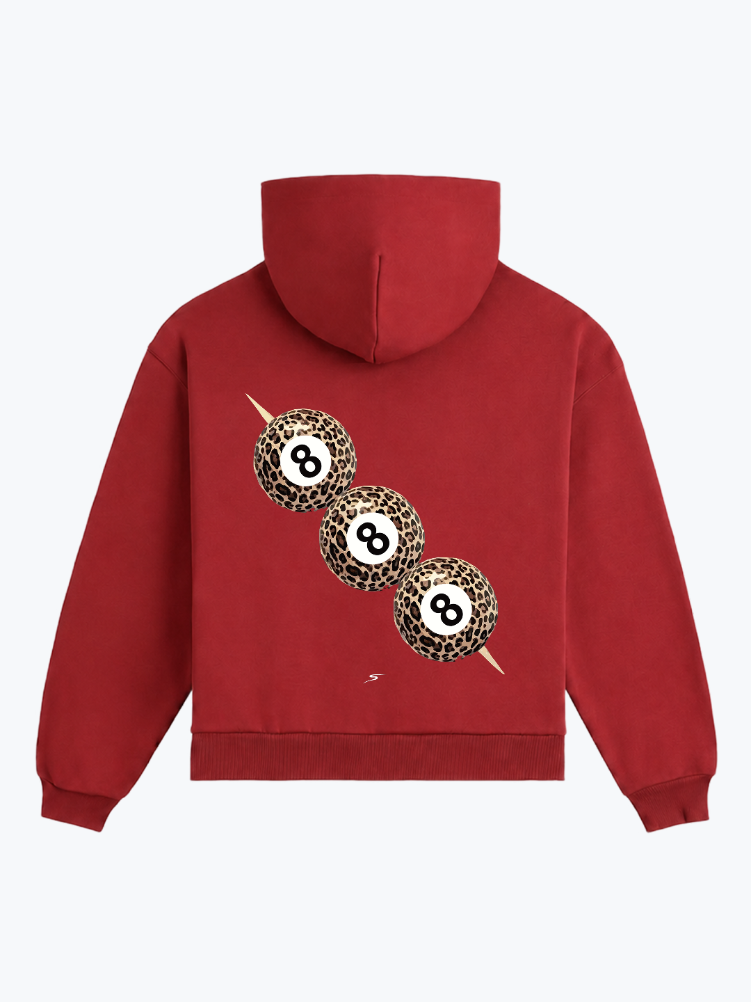 "8 STACK" OVERSIZED HOODIE - RED