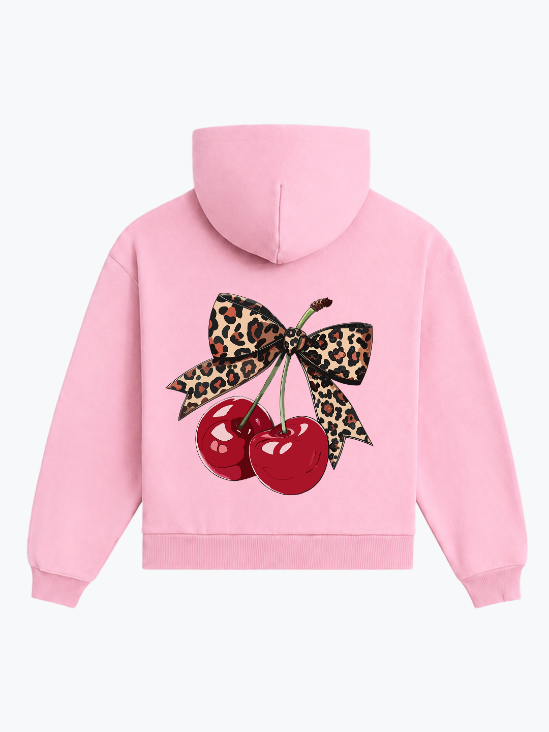 "TIED CHERRIES" OVERSIZED HOODIE - PINK