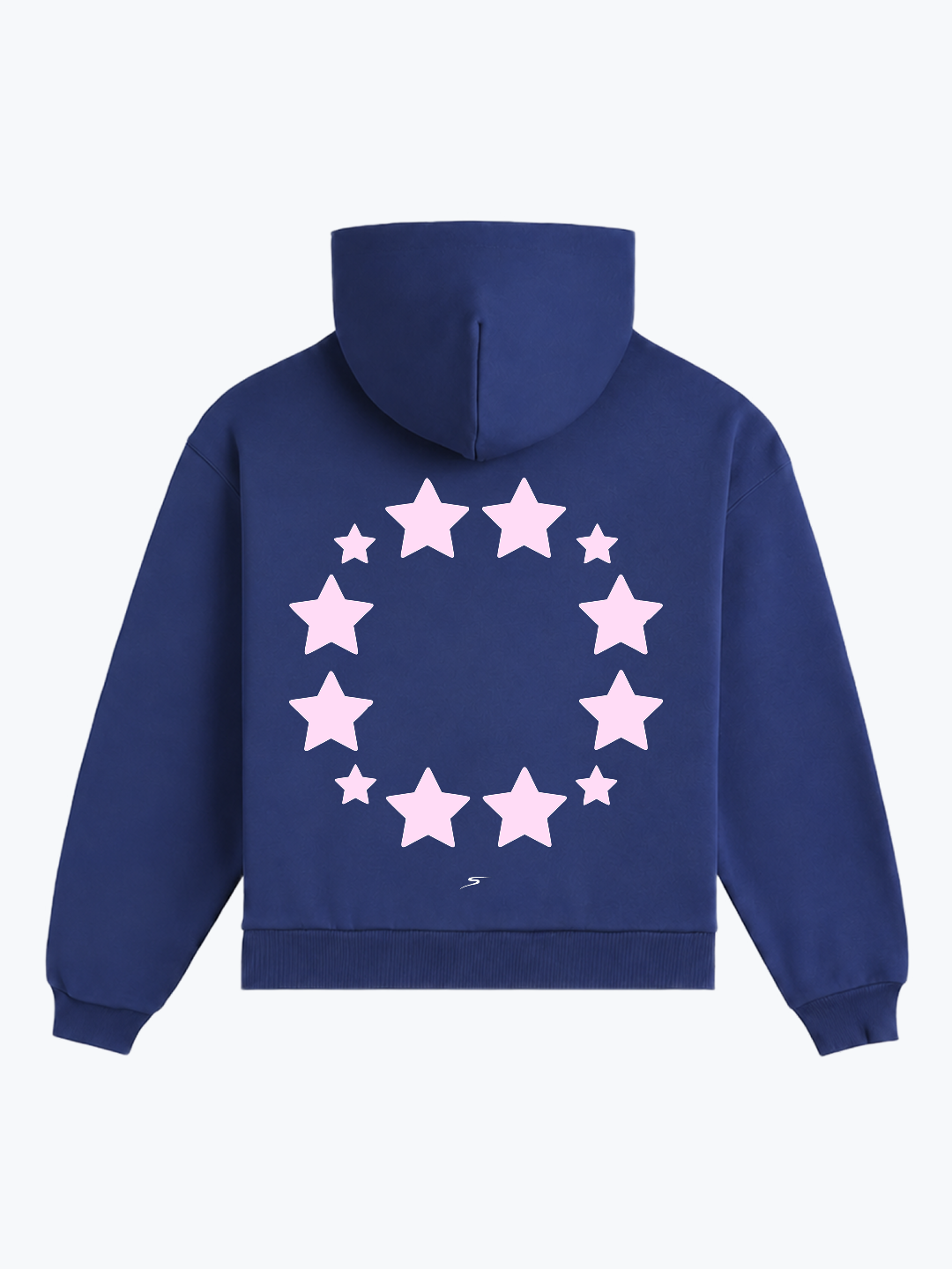 "REVOLVING STARS" OVERSIZED HOODIE - NAVY