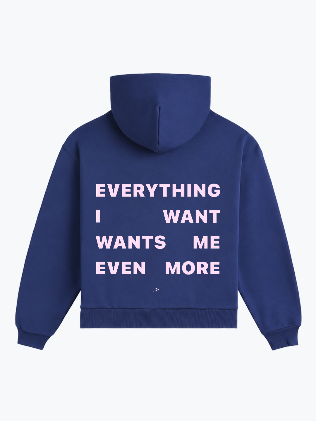 "MUTUAL DESIRE" OVERSIZED HOODIE - NAVY