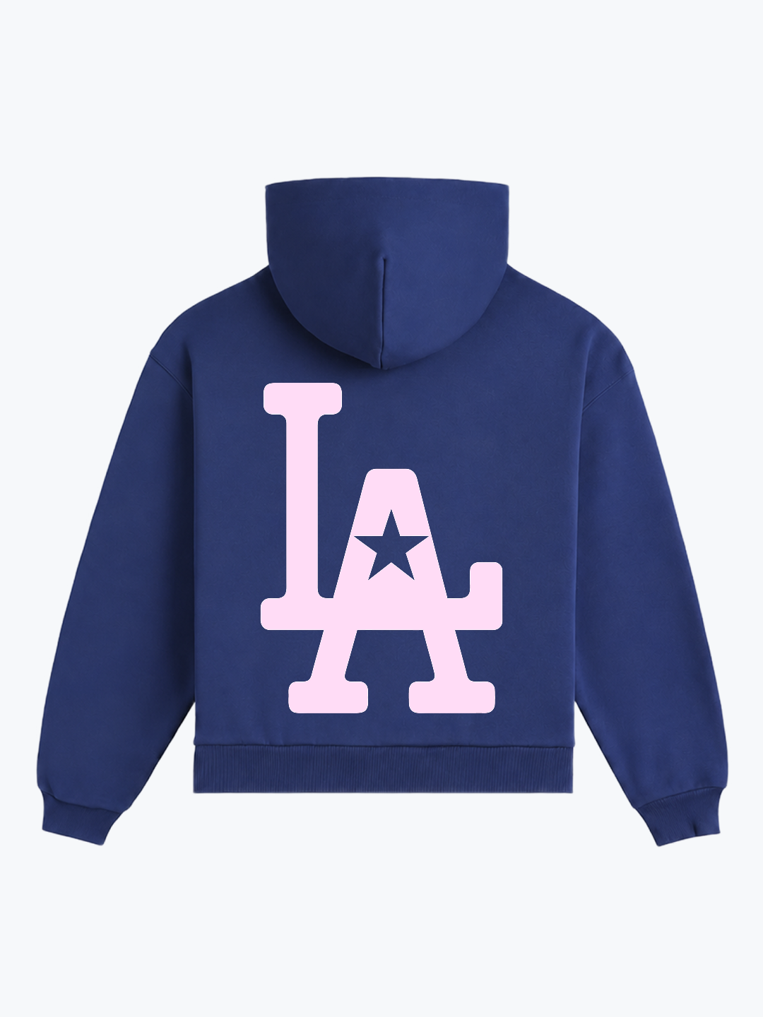 "LA" OVERSIZED HOODIE - NAVY