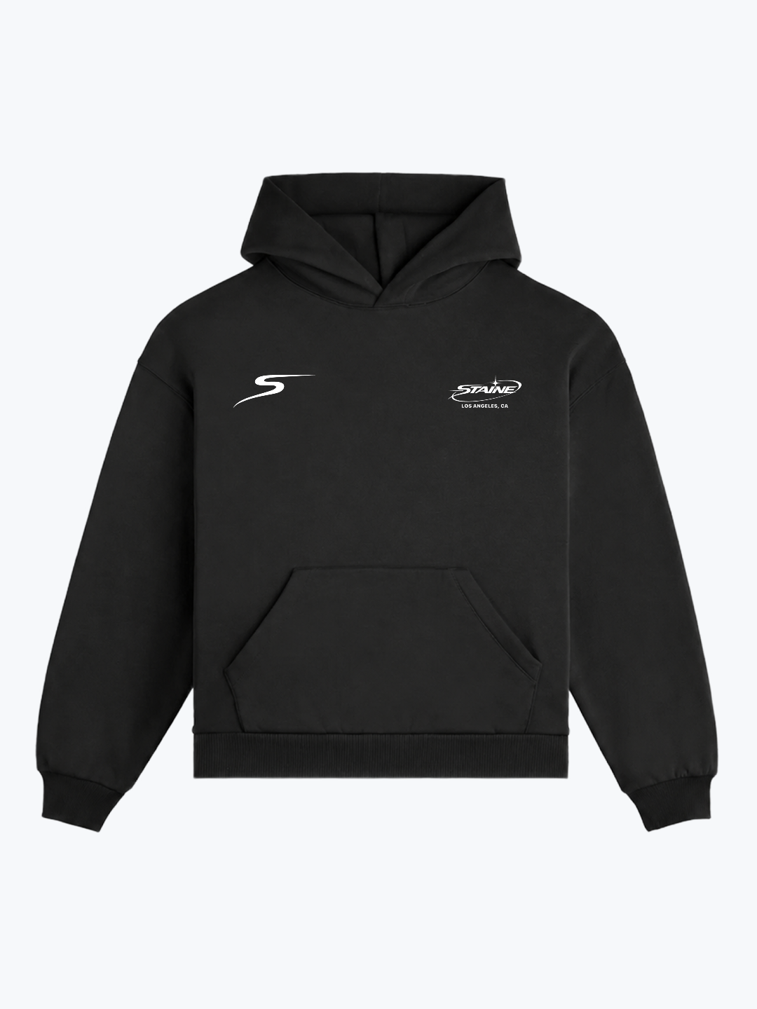"8 STACK" OVERSIZED HOODIE - BLACK