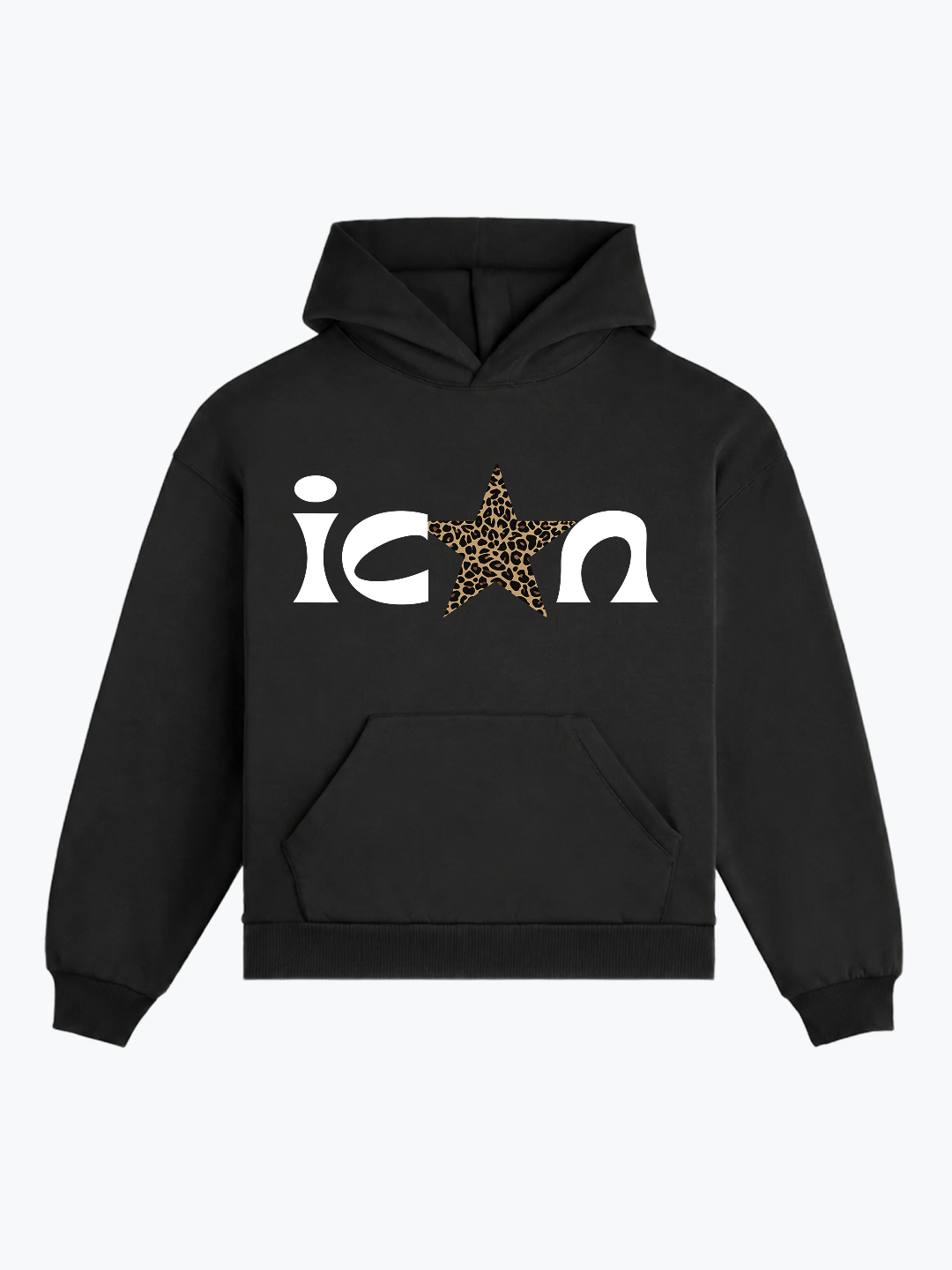 "ICON" OVERSIZED HOODIE - BLACK