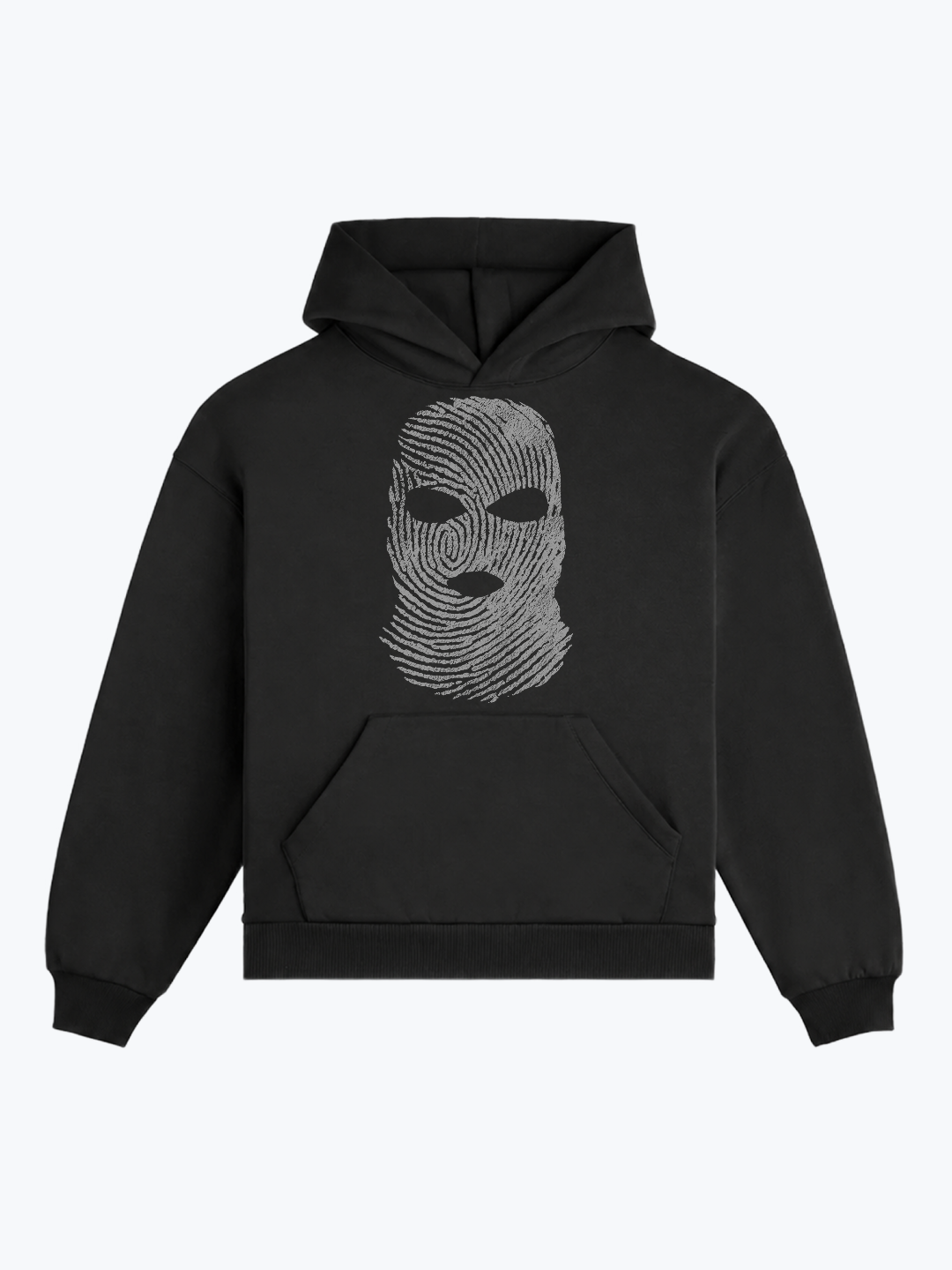 "INCOGNITO" OVERSIZED HOODIE - BLACK