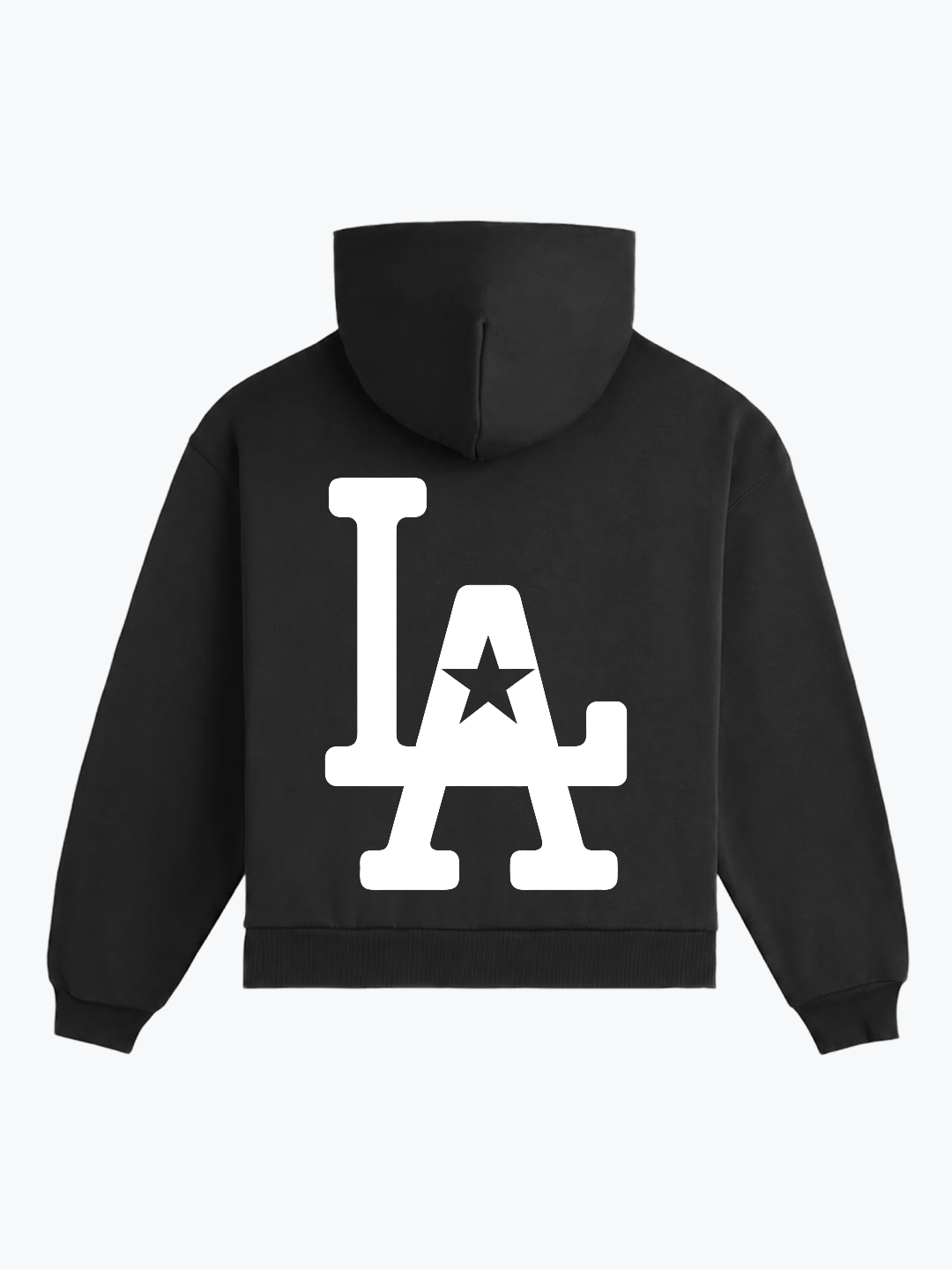 "LA" OVERSIZED HOODIE - BLACK