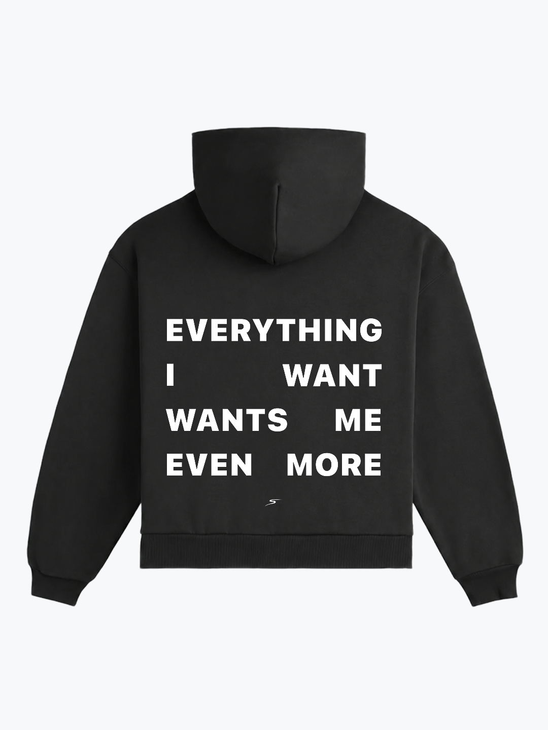 "MUTUAL DESIRE" OVERSIZED HOODIE - BLACK