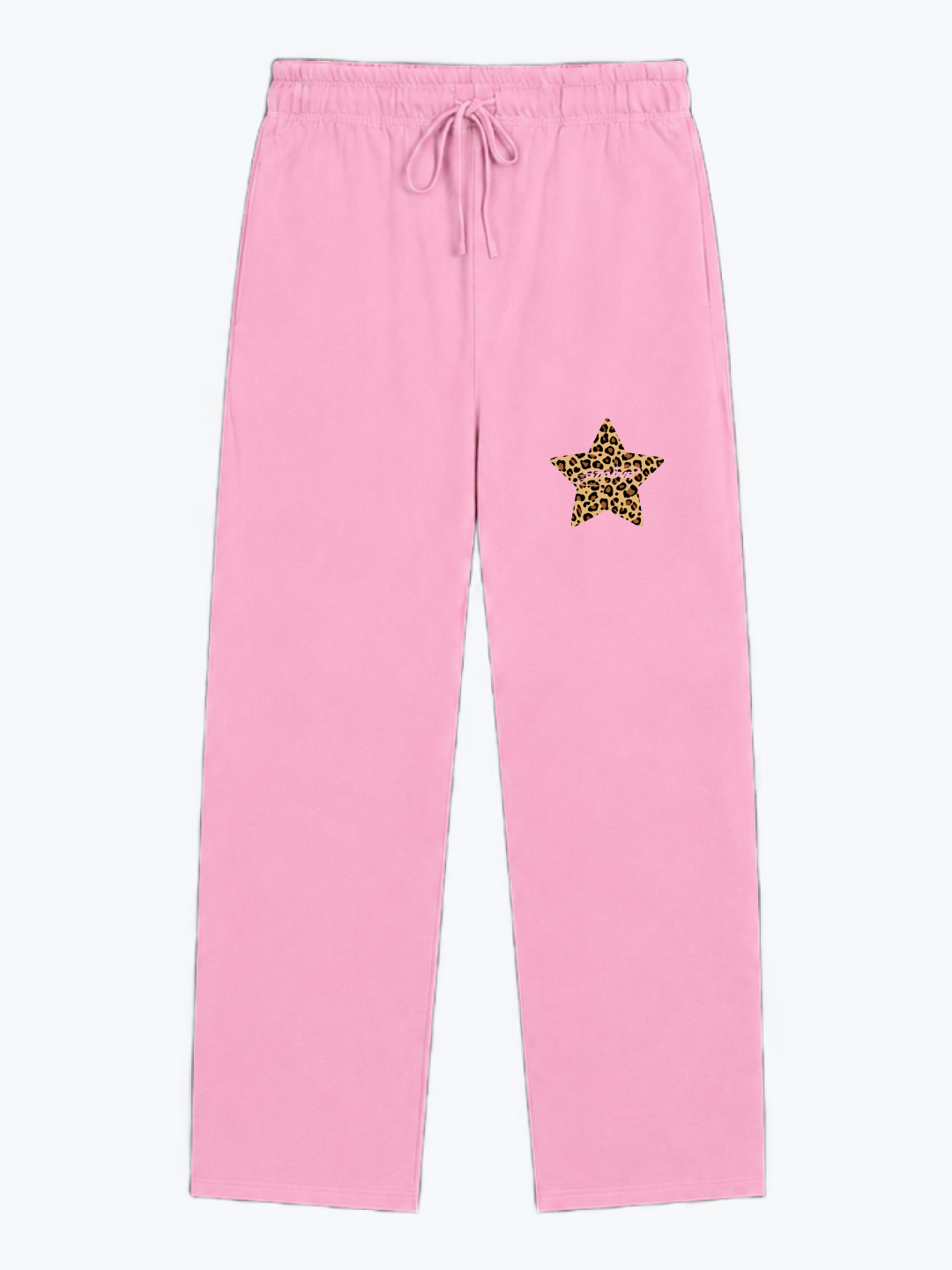 "ESSENTIAL" HEAVYWEIGHT LEOPARD SWEATPANTS - PINK