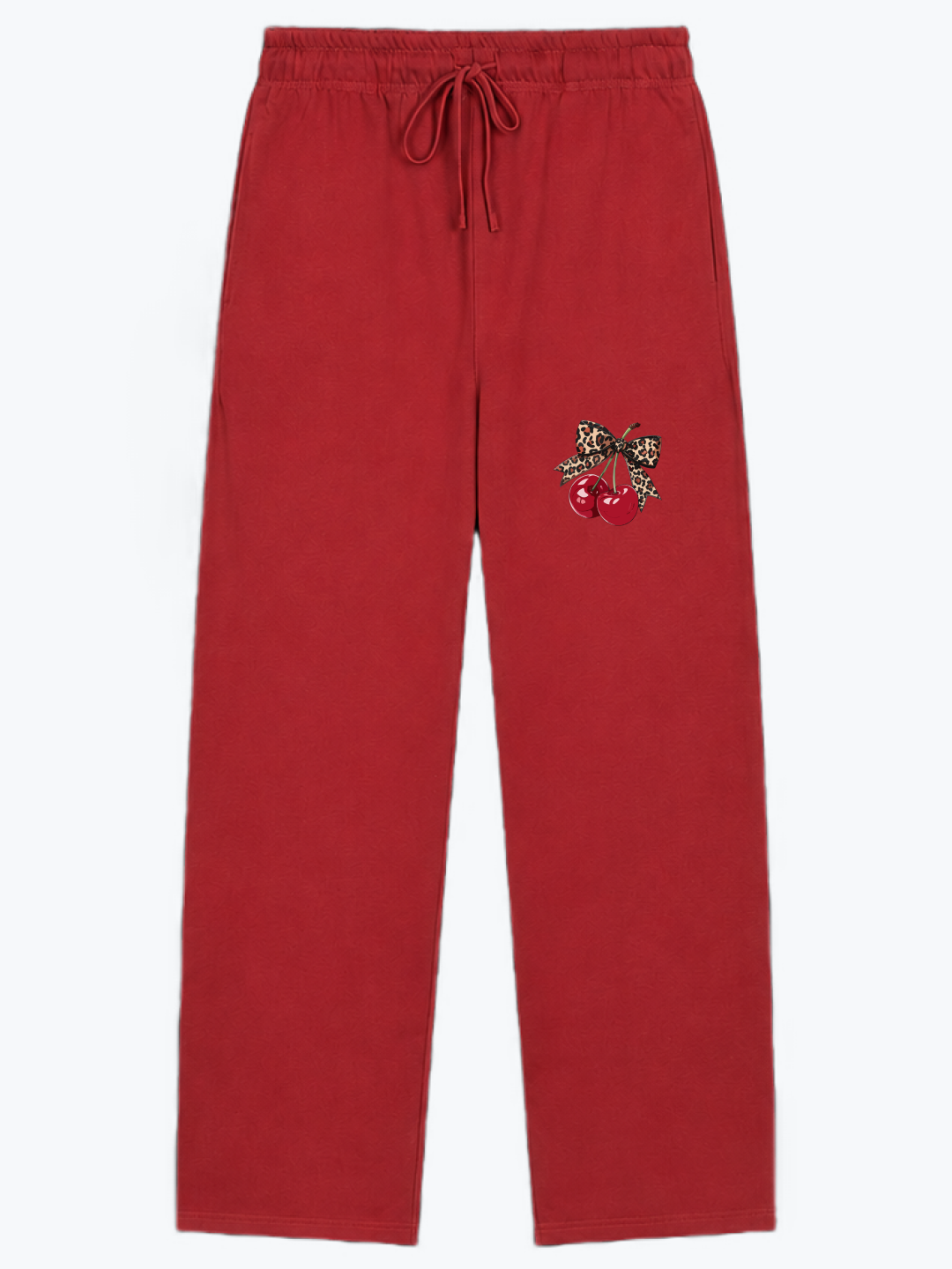 "CHERRY" HEAVYWEIGHT SWEATPANTS - RED
