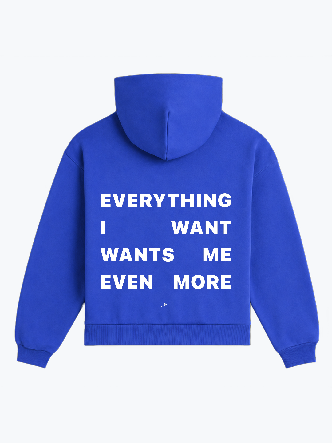 "MUTUAL DESIRE" OVERSIZED HOODIE - BLUE
